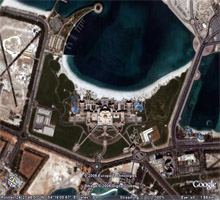 Emirates Palace on Google Earth